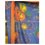 Yves Saint Laurent BRAND Floral Pattern HANDKERCHIEF OVERSIZED SHAWL