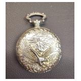 LIMITED EDITION COMMEMORATIVE 1886-1986 STATUE Of LIBERTY BALD EAGLE POCKET WATCH