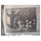 16X20 GOTHIC PAINT BY NUMBER WALL DECOR and Mini Hair Crimper