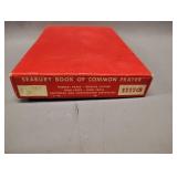 OREGON MYRTLE WOOD PRAYING HANDS FIGURINE AND SEABURY BOOK OF COMMON PRAYER