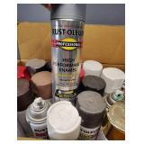 Mostly Full or Half Full CANS OF SPRAY PAINT