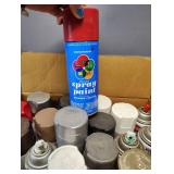 Mostly Full or Half Full CANS OF SPRAY PAINT