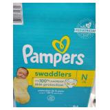 NIB PAMPERS SWADDLERS 84CT SIZE NEWBORN