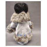 9 " VINTAGE ALASKAN PORCELAIN DOLL WITH STAND