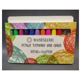 BRAND NEW UNOPENED PACKAGE OF ROUND SQUARE METALLIC TEMPORARY HAIR CHALKS