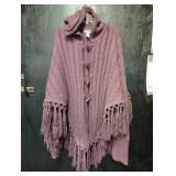 JESSICA LONDON PURPLE SWEATER PONCHO SIZE 14