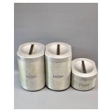 Aluminum Canister Set Vintage MCM, Antique