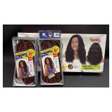Janet Collection Natural 20" Deep Part Human Hair and (2) Runway Spring Twist 8" Braids