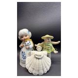 Porcelain Figure, Bell and Ornament