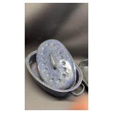 Speckle Enamel Chicken Roaster and Broiler Pan