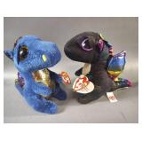 2 TY BEANIE BOOS, DRAGONS