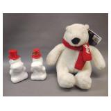 VINTAGE COCA COLA POLAR BEAR WITH ORIGINAL TAGS AND AVON AFTER SHAVE AND COLOGNE