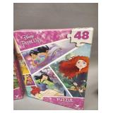 NEW - UNOPENED BOXES - GREAT GIFT    4 Boxes of 48Ct Disney Princess Puzzles