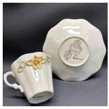 Daffodil 3 Dimensional Tea Cup and Saucer