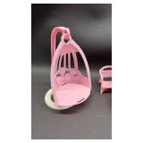 Pink Patio Furniture Set with Barbie Sweet Orchard Farm Chelsea Doll