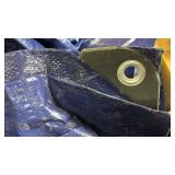 Appears New!! Dark Blue Tarp 20 ft by 80 ft with Metal Grommets and Reinforced Corners