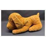 Vintage Sleeping Dog Plush Threadbare but Clean and so Lovable! Approximately 18 inches
