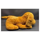 Vintage Sleeping Dog Plush Threadbare but Clean and so Lovable! Approximately 18 inches