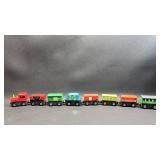 Wooden Magnetic Train Set - Engine with 7 Cars