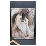 Horse Art Canvases Approximately 16 x 12. Decorative Frame and Farm Decor
