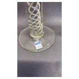 Pair of ACC Romanian Crystal Spiral Candlesticks 6 inches tall