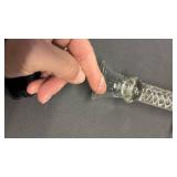 Pair of ACC Romanian Crystal Spiral Candlesticks 6 inches tall