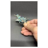 Blue Flower Hair Clips Set