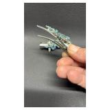 Blue Flower Hair Clips Set