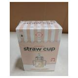 GROSMIMI Flip Top Spill Proof Sippy Cup, PPSU, BPA Free, 6 oz, Stage 2 Straw for Toddlers (Cherry)