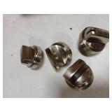 atgestore WB03X29300 Stainless Steel Stove Knobs Replacement for GE Stove Parts Gas Range Knobs JGP3030SLSS JGP3036SL1SS JGP3030SL1SS GE Cooktop Knob Metal Control Surface Burner Knobs 4 Pcs