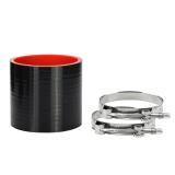Ucreative Straight ID: 3.0" (76mm) Silicone Hose Coupler High Temperature 4-ply with T-Bolt Clamp