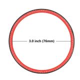 Ucreative Straight ID: 3.0" (76mm) Silicone Hose Coupler High Temperature 4-ply with T-Bolt Clamp