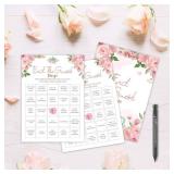 Bridal Shower Bingo Games, Blush Pink Floral Wedding Party Games, Find The Guest Bingo - Bachelorette Party Games, Engagement Party Game Ideas, Tea Party Decor Supplies Favors, (25 Cards) -01