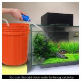 SunGrow Water Siphon Pump for Fish Tank with Priming Bulb, 3.5" Nozzle Net, 65-Inches, Long Nozzle Sand Cleaning Kit, Fish Gravel Vacuum to Clear Water, Aquarium Siphon Tank, 2-Minutes to Assemble