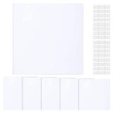 Sosation 6 Pcs Square Plastic Flat Blank Plate Wall Hole Cover Ceiling Cover Plate with 48 Pcs Double Faced Adhesive Tape for Ceilings or Wall(12 Inch)
