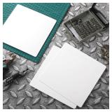 Sosation 6 Pcs Square Plastic Flat Blank Plate Wall Hole Cover Ceiling Cover Plate with 48 Pcs Double Faced Adhesive Tape for Ceilings or Wall(12 Inch)
