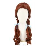 Topcosplay Women Wig Reddish Brown Long with Braids Cosplay Halloween Costume Wigs