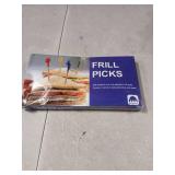 BLUE TOP 400pcs 4 Inch Wood Frill Picks Toothpicks,Frill Toothpicks,Decorative Sandwiches Picks,Cocktail Party Toothpicks for Drink and Appetizers,Great to use at Valentines Day and Parties.