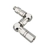 1/4" Z-Type Rotary Joint Paint Sprayer Pump Accessory - Z-Swivel 6500PSI Stainless Steel 360 Universal Rotation Connector