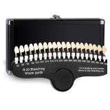 LVCHEN Dental Shade Guide Professional 3D R-20 Tooth Whitening Shade Chart with 20 Colors Teeth Shade Guide with Mirror