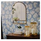 Safiyya Blue Floral Peel and Stick Wallpaper 78.7 x 17.3in