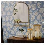 Safiyya Blue Floral Peel and Stick Wallpaper 78.7 x 17.3in