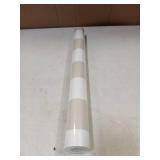 Guvana 17.7 x 197in Striped Contact Paper White And Beige Peel and Stick Wallpaper