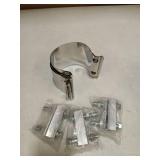 EVIL ENERGY 3.0 Inch Exhaust Clamp,Butt Joint Band Clamp Sleeve Coupler Stainless Steel for Pipes,Mufflers,Catalytic Converters 4PCS