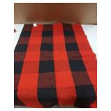 Fallovea Christmas Rug Red and Black Plaid 3 x 2ft