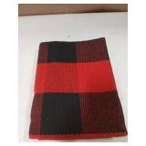 Fallovea Christmas Rug Red and Black Plaid 3 x 2ft