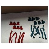 Bencailor 24 Pcs Mini Christmas Knitting Hats and Mini Christmas Scarf Set Knitting Doll Hat Scarf Santa Knit Hat Tree Ornaments for DIY Craft Art Doll Decoration (Red,Green)