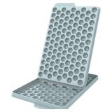 WIBIMEN Mini Ice Cube Trays, Small Tiny Round Pebble Crushed Nugget Ice Trays for Freezer with Lid - Chilling Drinks Coffee Juice(1 Pack/0.55In - Blue)