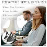 Premium 2-Pack Airplane Foot Hammock with 2 Eye Masks & 2 Earplugs Set - Adjustable Length Foot Rest for Comfortable Plane Travel, Portable Under Desk Flight Foot Leg Sling - Black & Blue