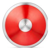 Wettarn 1.6 kg Sports Training Discus Man Women Discus Track and Field Discuses Track and Field Equipment(Red)